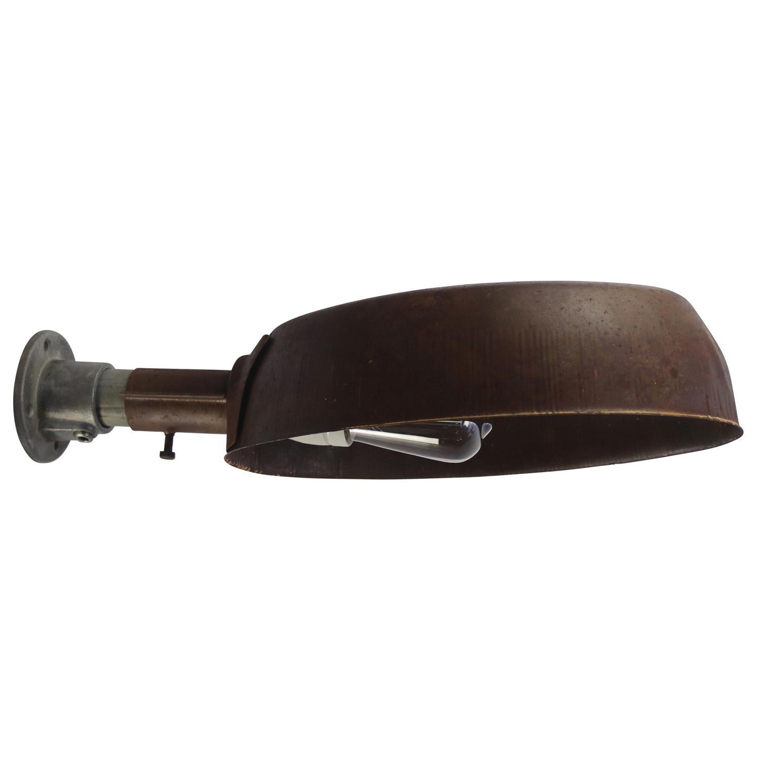 Rust Iron Vintage Industrial Sconces Wall Lights For Sale 1