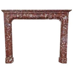 Antique Rust Marble Mantel, circa 1860