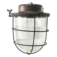 Metal oxidado Vintage Industrial Cristal tallado claro Luz colgante