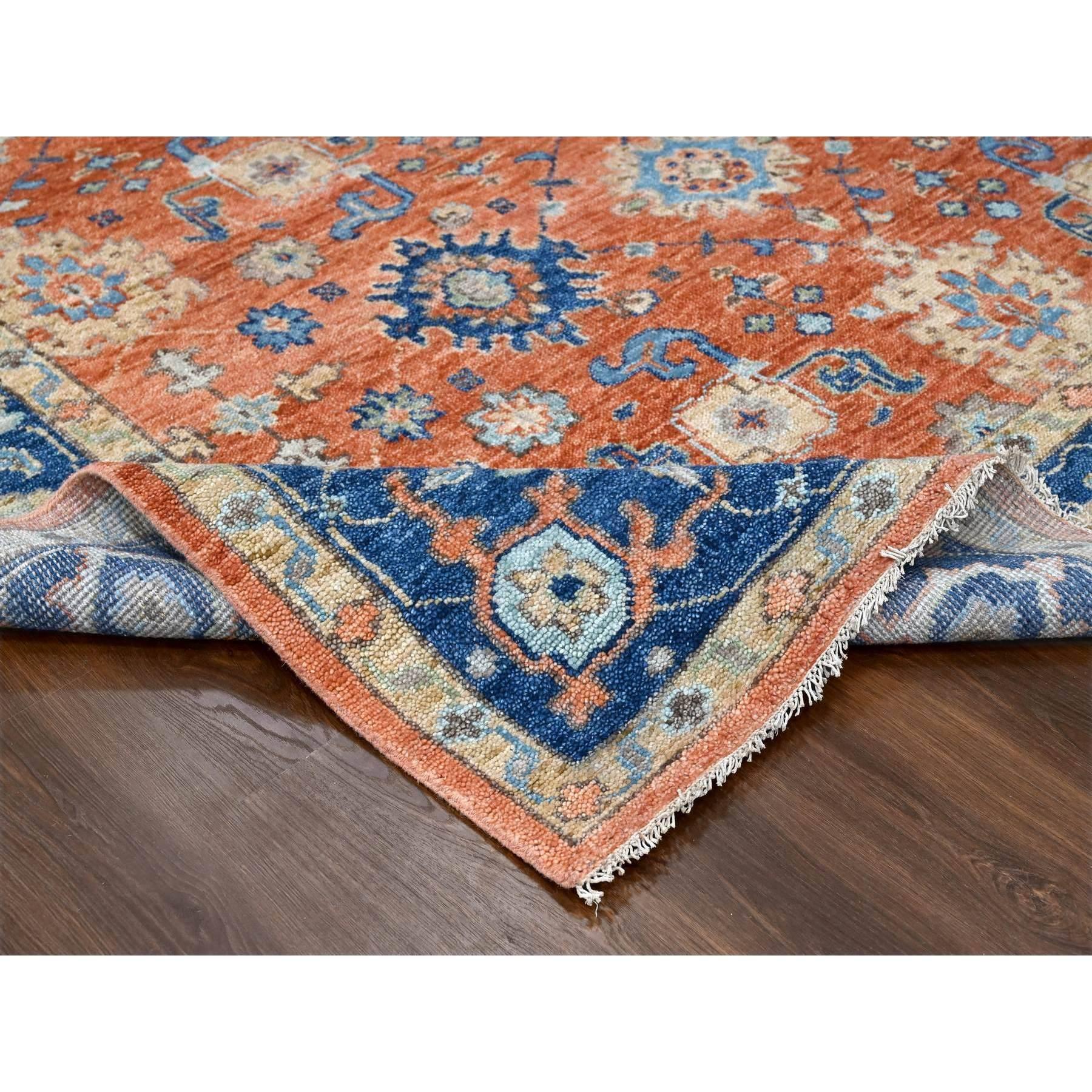 Tappeto orientale in pura lana annodata a mano con disegno Mahal Orange 9'10