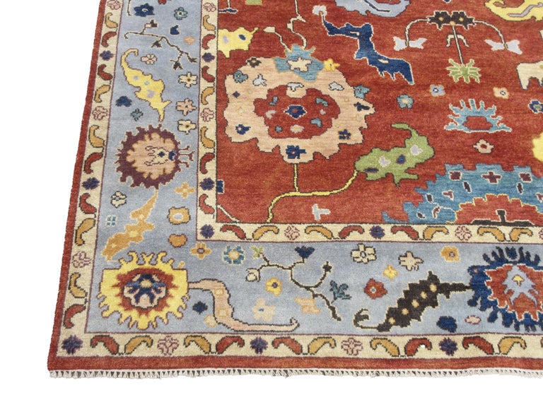 Rust Oushak Area Rug For Sale at 1stDibs