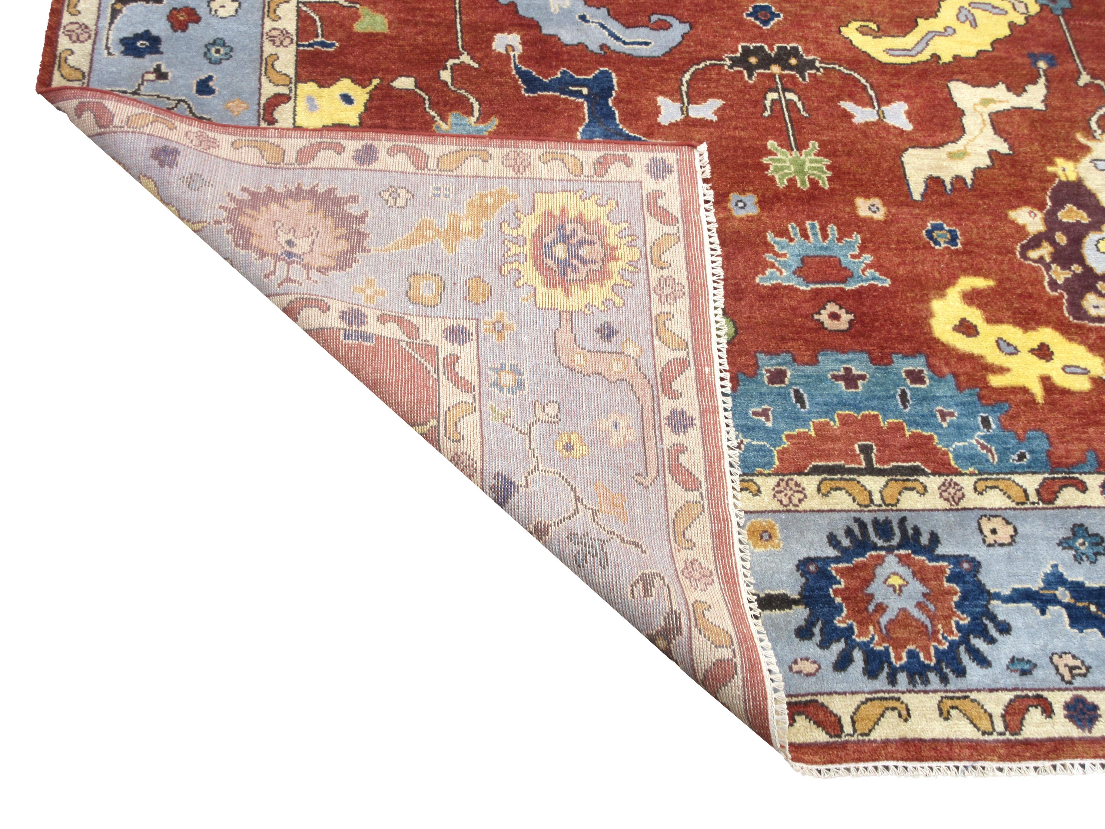 Rust Oushak Area Rug In New Condition For Sale In Laguna Hills, CA