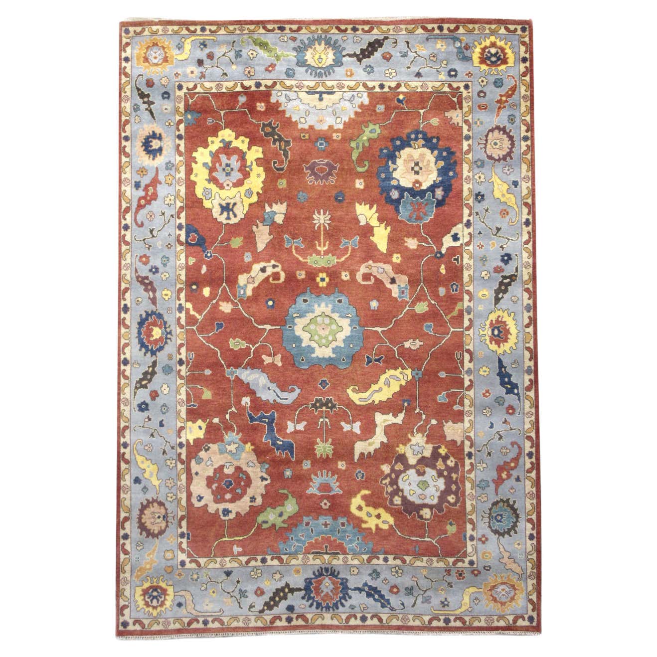 Rust Oushak Area Rug For Sale at 1stDibs