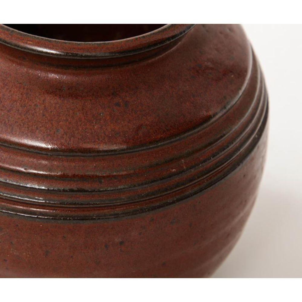 Rust-Red Glazed Ceramic Vase, France, 20th Century For Sale 4