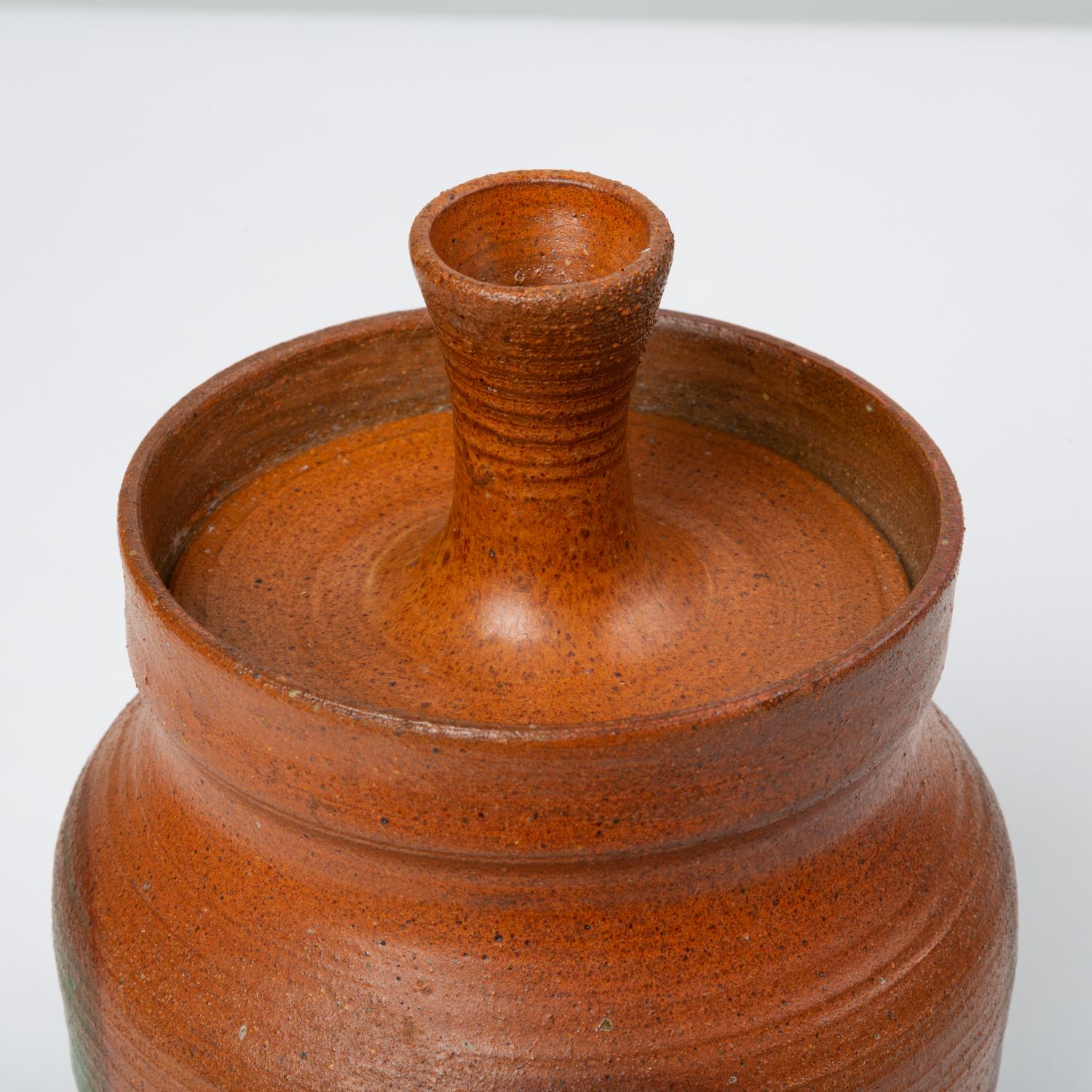 Rust Red Studio Pottery Jar with Lid 2