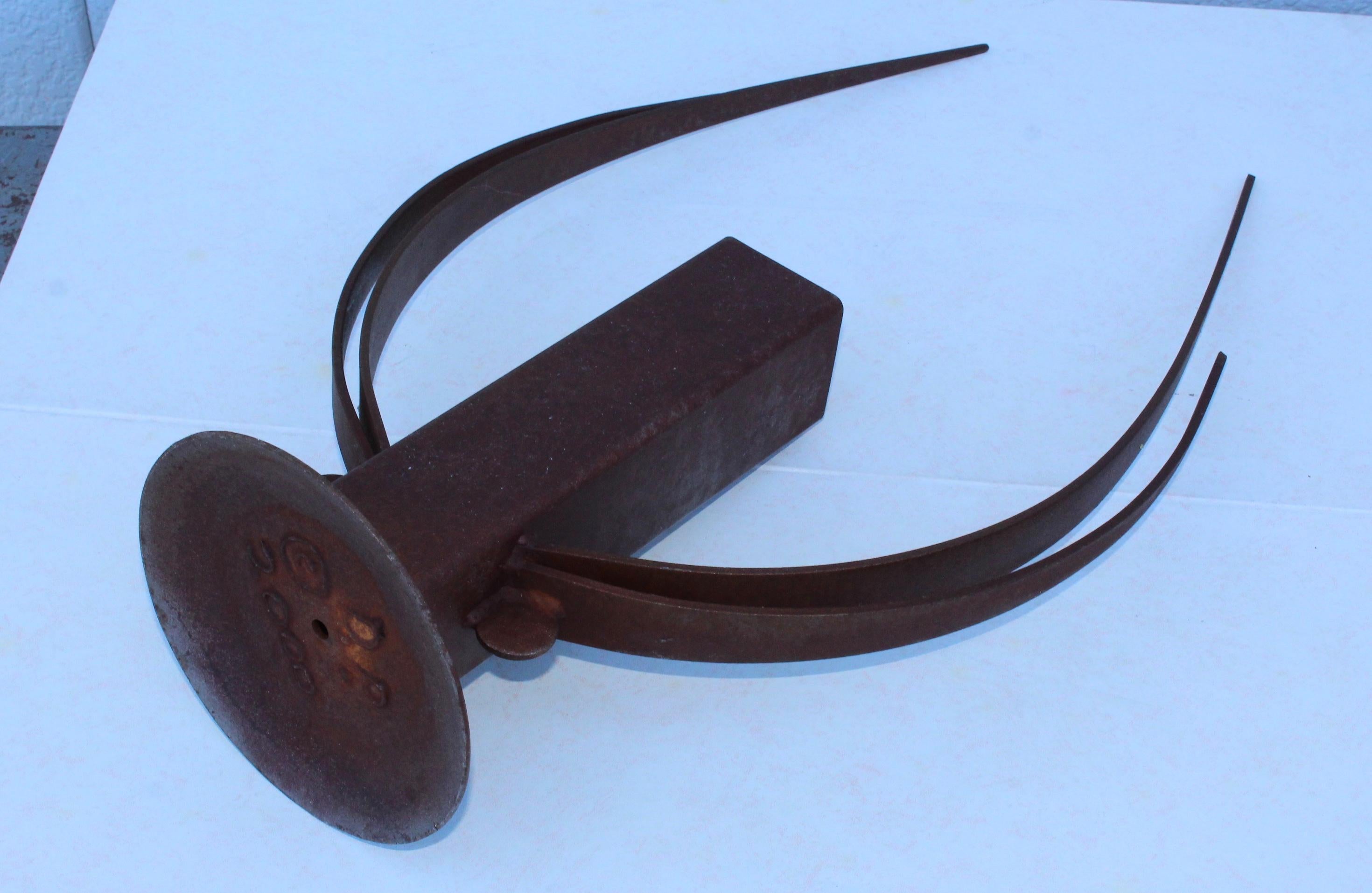Signed Rusted Steel Mid-Century Modern Sculpture For Sale 1