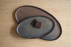 Rust Stoneware Oval Serving Platter