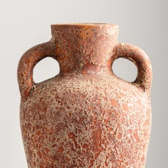 Rust Vase, Handmade Textured Terracotta Jug in Red