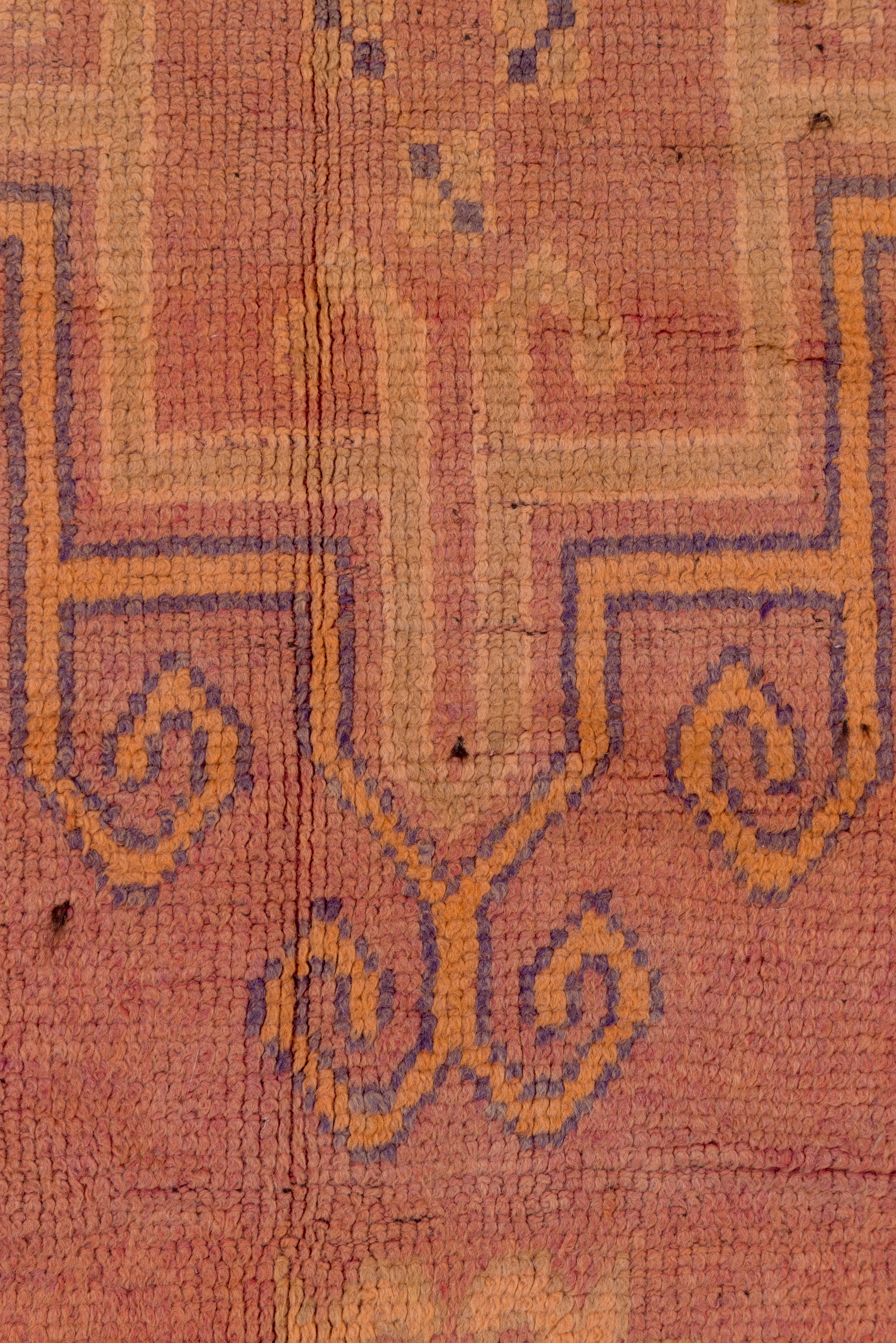 20th Century Rusted Dusted Desert Orange Moroccan Village Rug For Sale