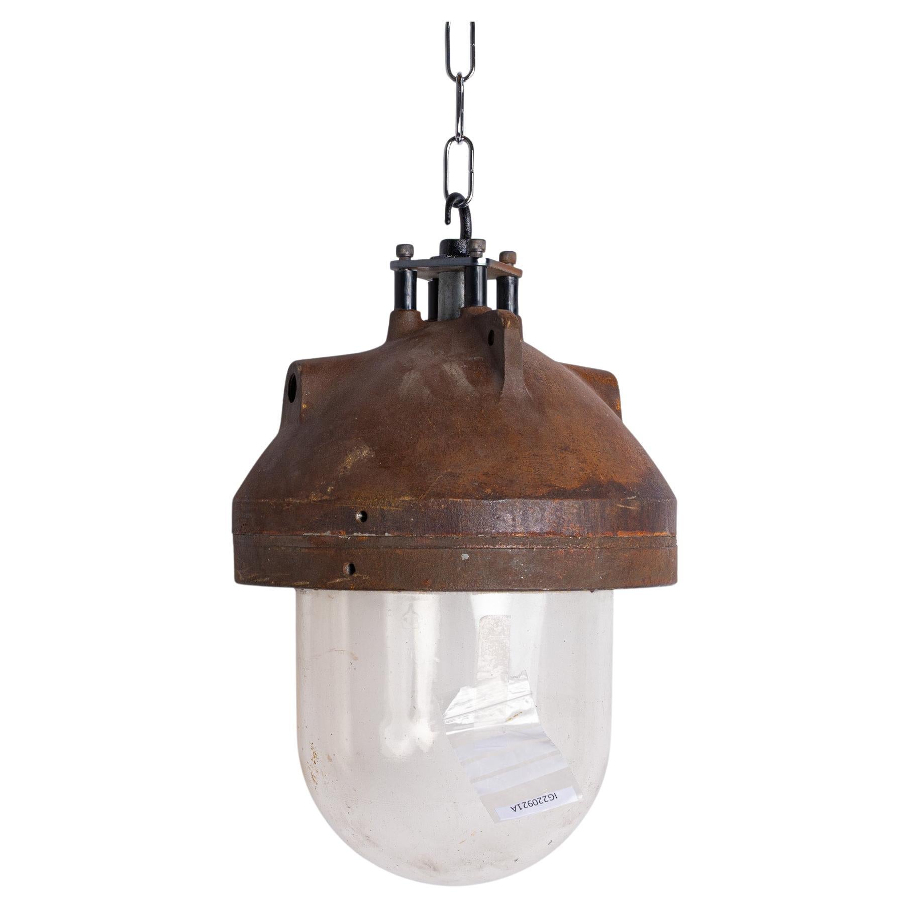 Rusted Industrial Flameproof Pendants By Heyes & Company Ltd