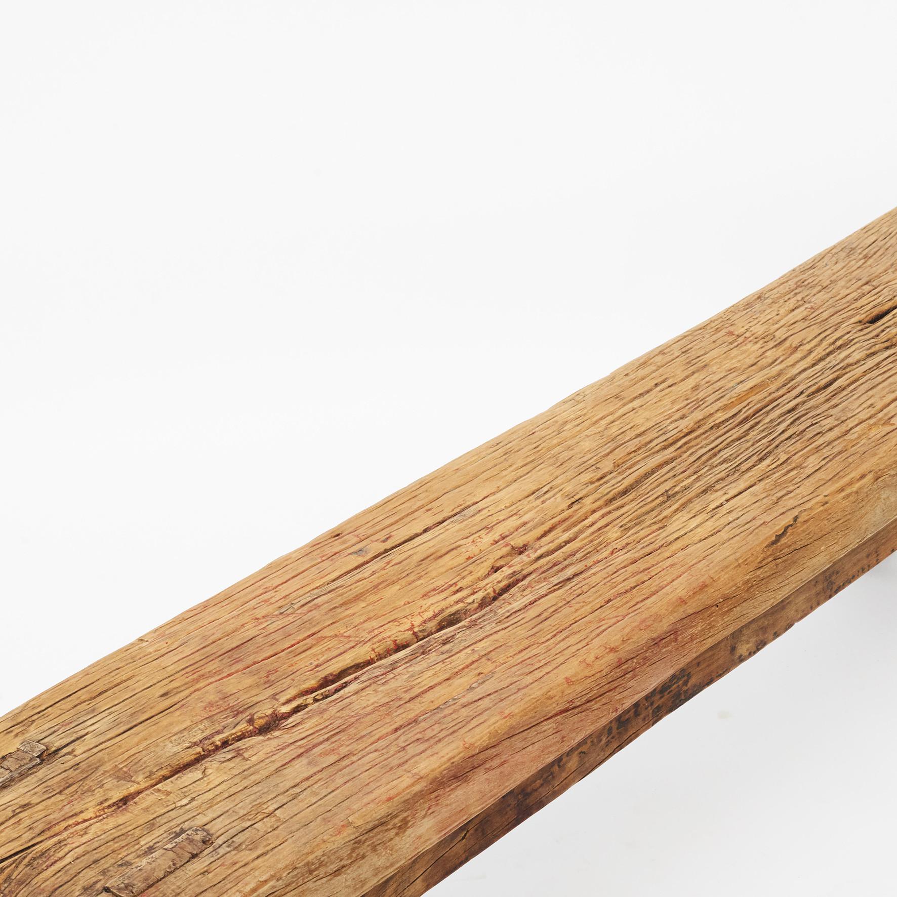 Rustic 17th-18th Century Chinese Pine Bench 1