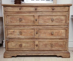 Rustic 17th Century Italian Poplar Commode with Four Drawers