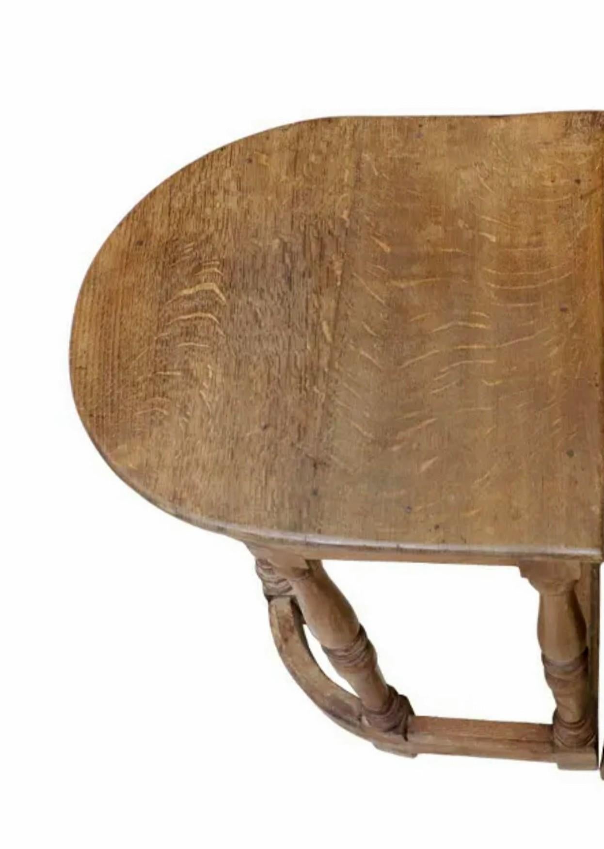 European Rustic 18th/19th Century Country Continental Oak Side Table For Sale