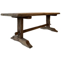 Rustic 18th C French Oak Trestle Table Rustic 18th C French Oak Trestle Table