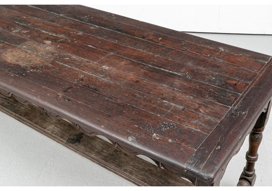 18th Century Rustic 18th C. Oak Farm Console Table