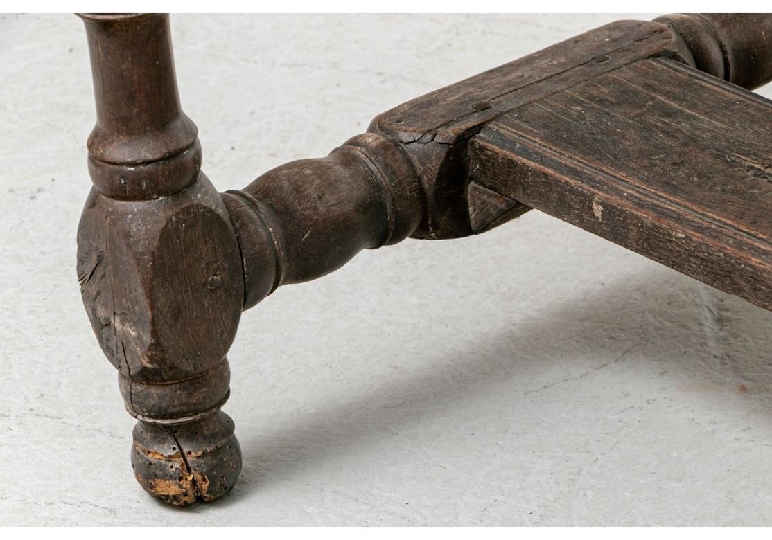 Rustic 18th C. Oak Farm Console Table 2