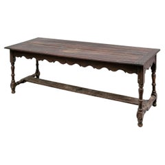 Rustic 18th C. Oak Farm Console Table