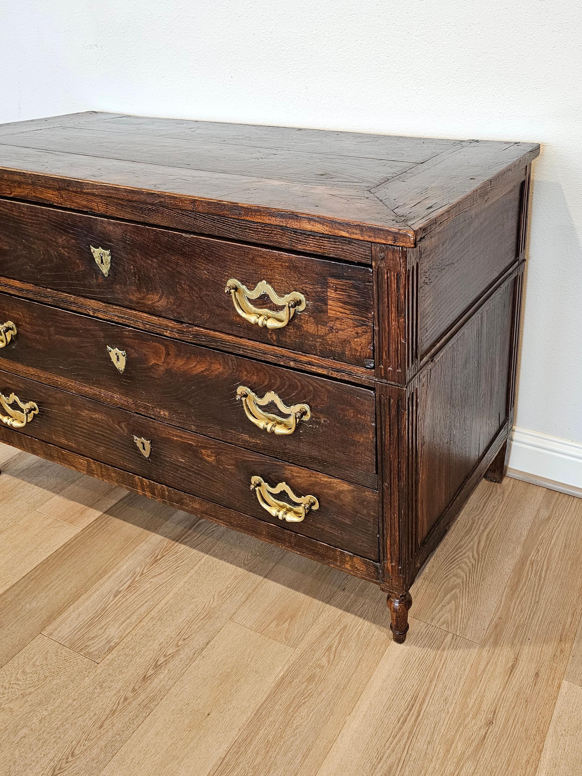 Rustic 18th Century Italian Louis XVI Period Chest Of Drawers Commode  For Sale 3