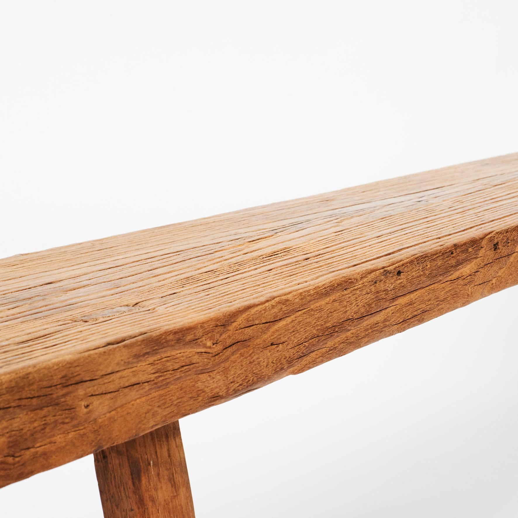Rustic 18th Century Qing Dynasty Bench in Elm 1