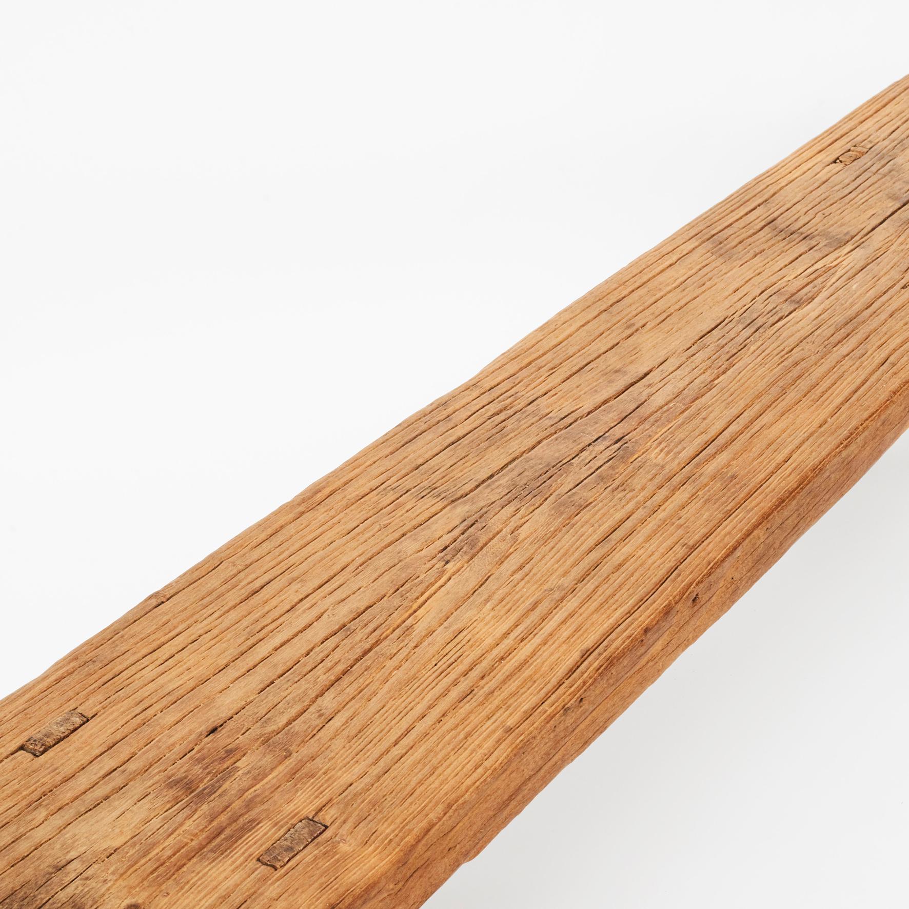 Rustic 18th Century Qing Dynasty Bench in Elm 2