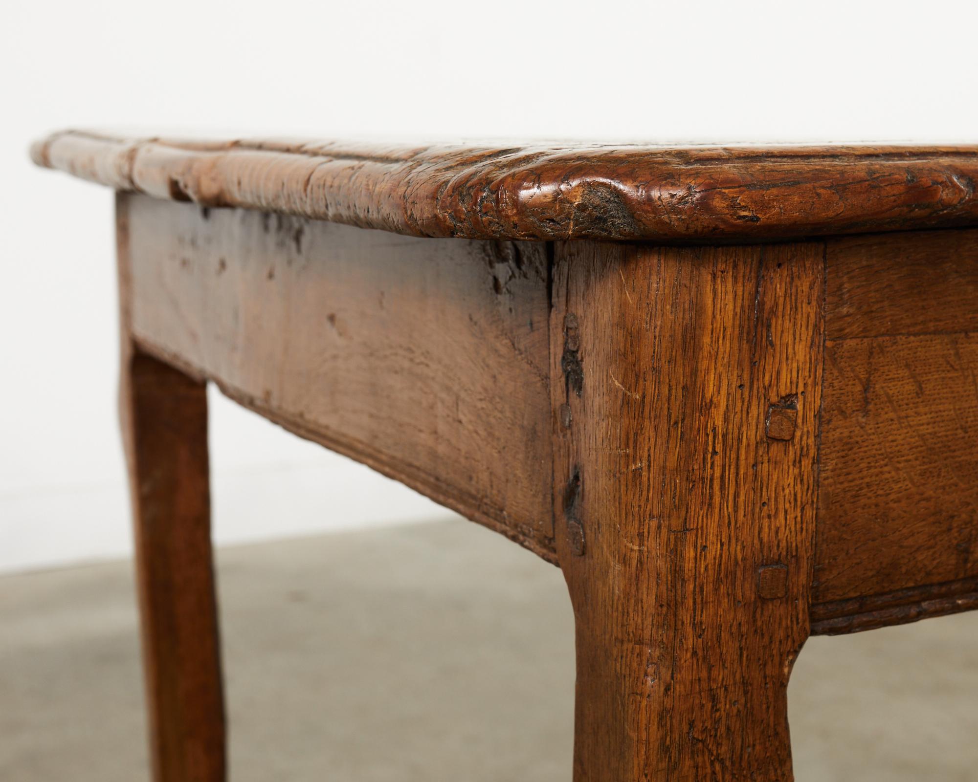 Rustic 19th Century Country French Provincial Fruitwood Writing Table For Sale 5