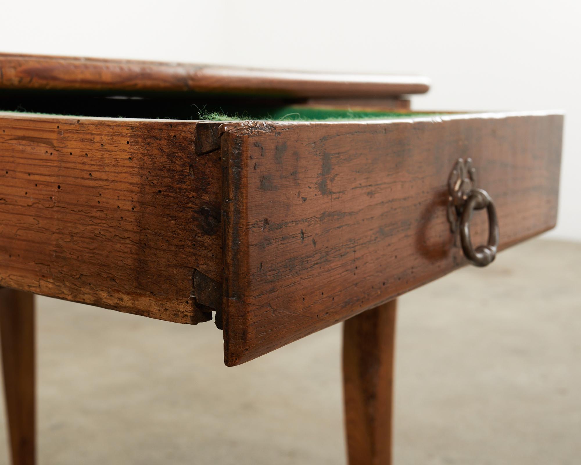 Rustic 19th Century Country French Provincial Fruitwood Writing Table For Sale 4