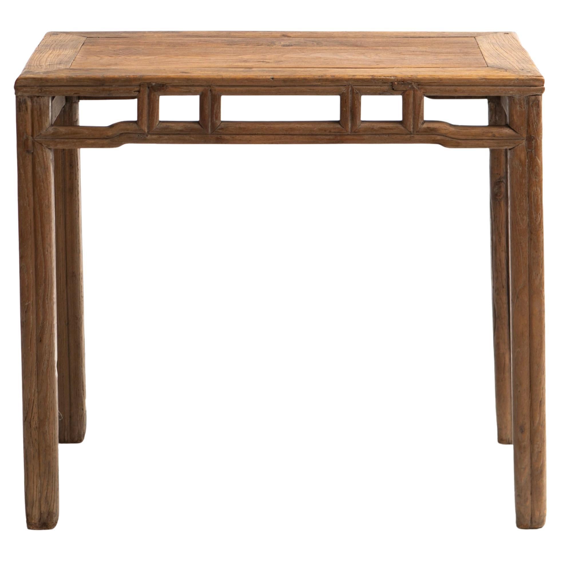 Rustic 19th Century Chinese Qing Style Elm Console Table