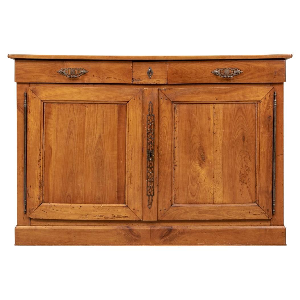 Rustic 19th Century Continental Server Cabinet For Sale