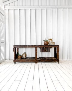 Rustic 19th Century English Workbench, Kitchen Island