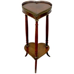 Rustic 19th Century French Brass Mounted Heart Motif Side Table Rustic 19th Century French Brass Mounted Heart Motif Side Table