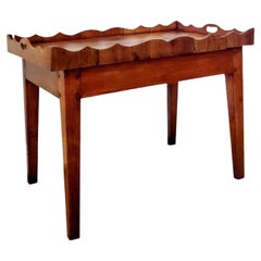 Rustic 19th Century French Cherry-Wood Tray Table