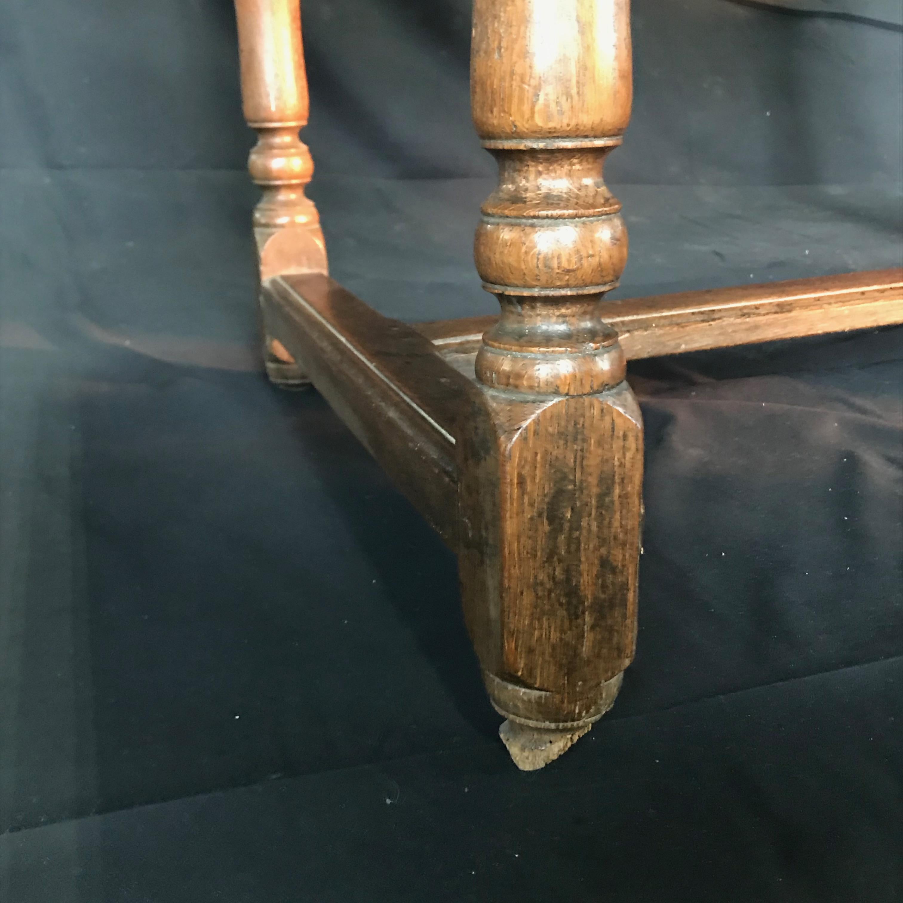 Rustic 19th Century French Country Walnut Side Table or Desk 1