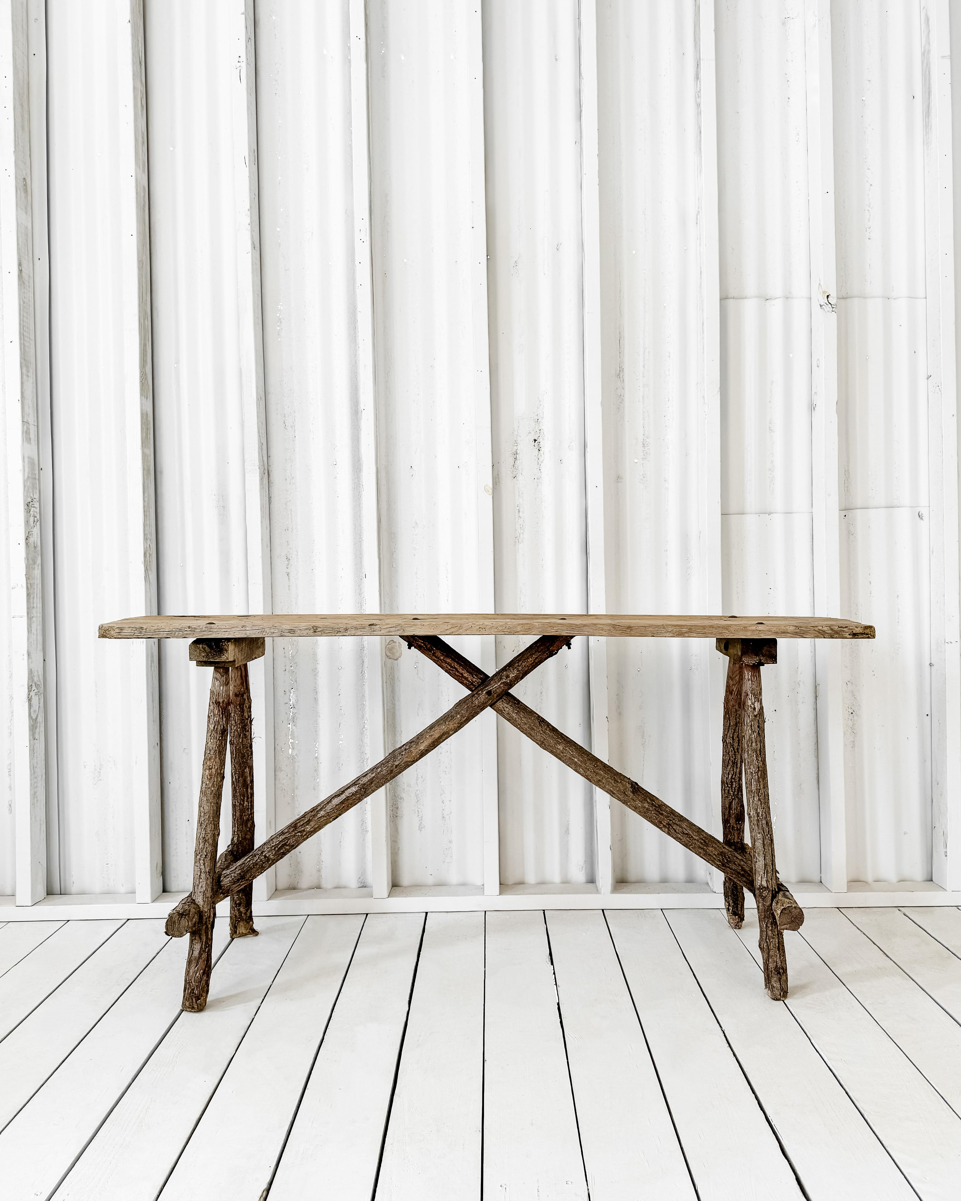 Rustic 19th Century French Lavandiere Console Table 8