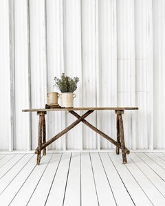 Rustic 19th Century French Lavandiere Console Table