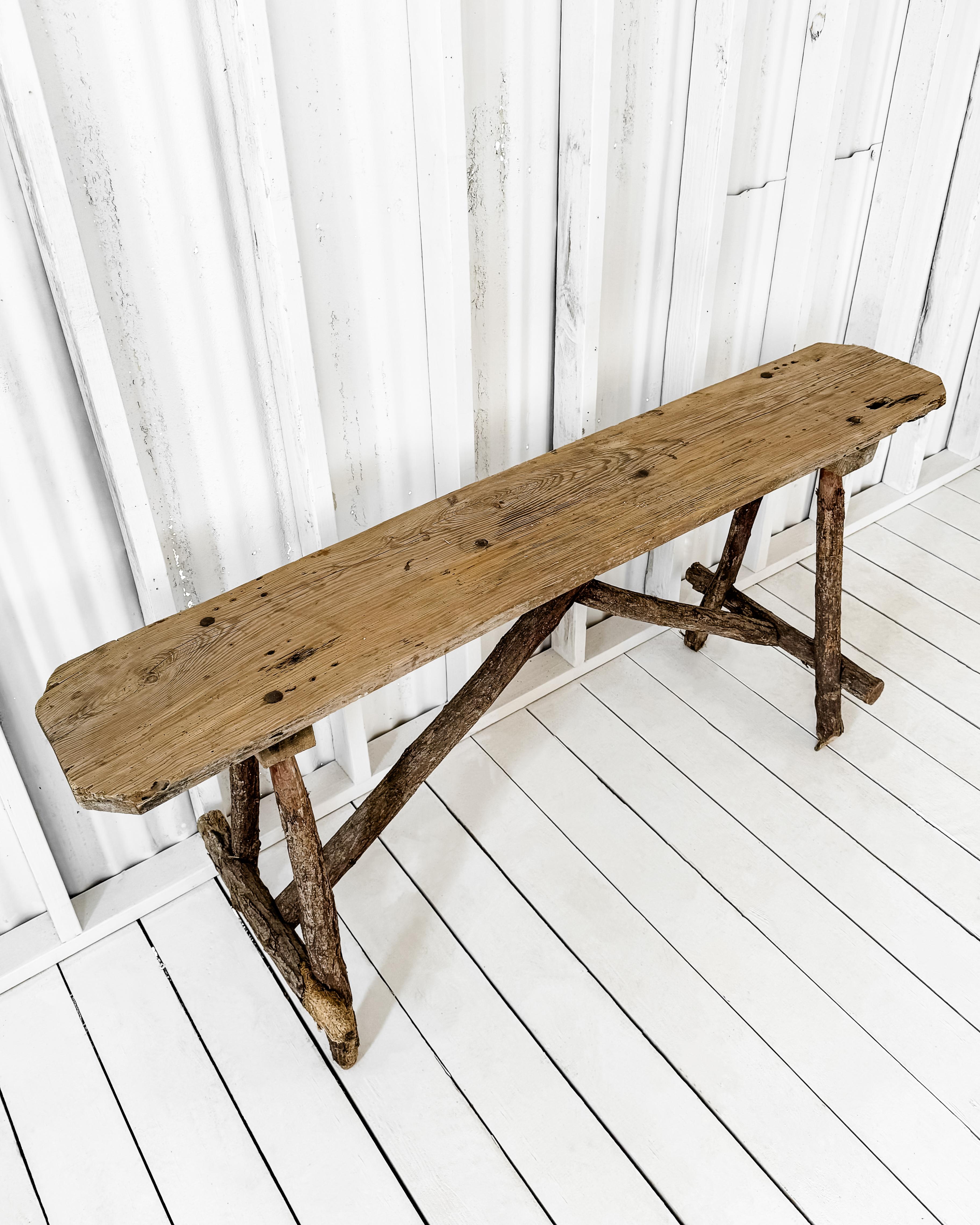 Rustic 19th Century French Lavandiere Console Table 3