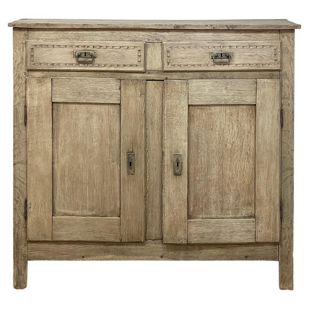 Rustic 19th Century French Louis Philippe Oak Buffet For Sale