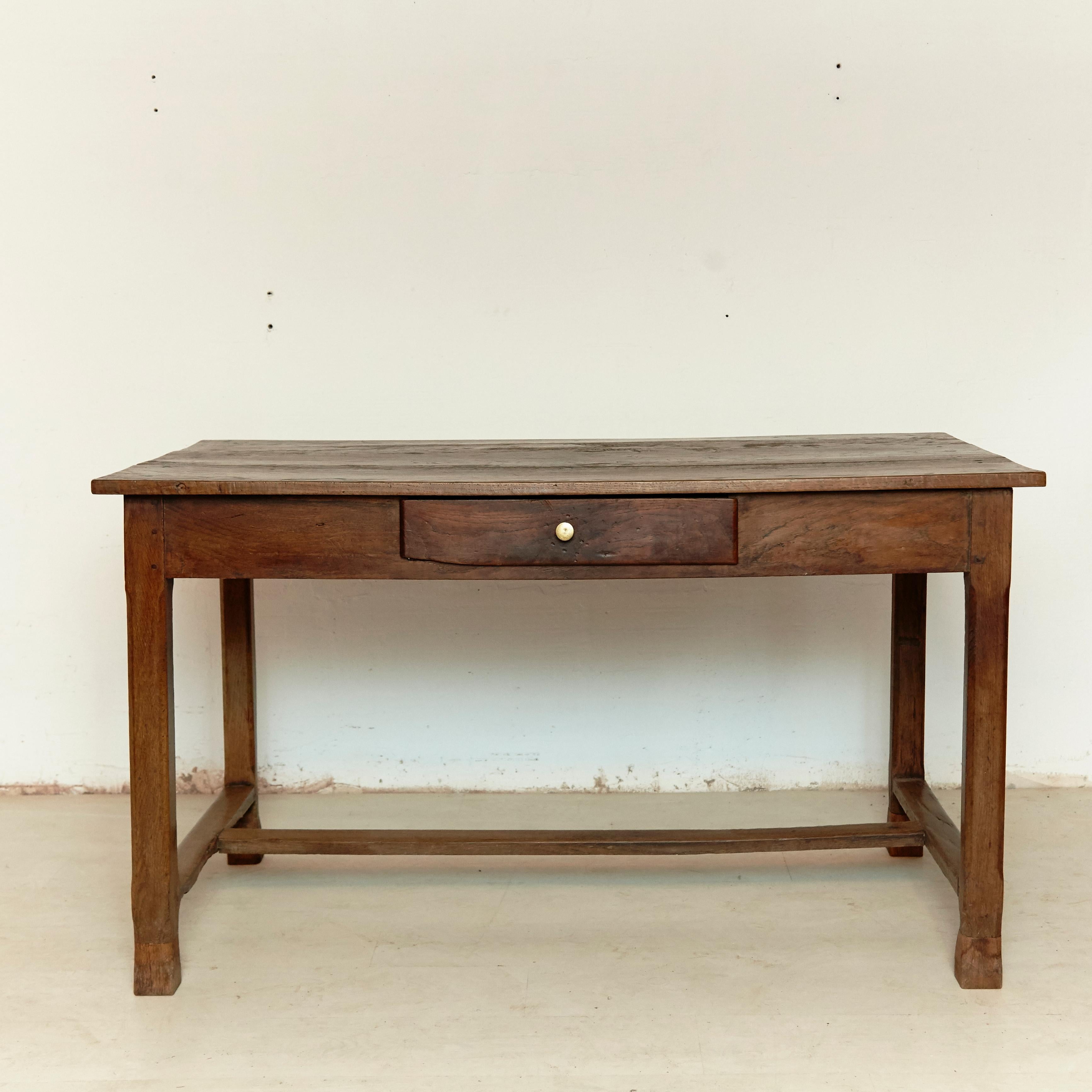 Rustic 19th century French oak table

In original condition with wear consistent of age and use, preserving a really nice patina.