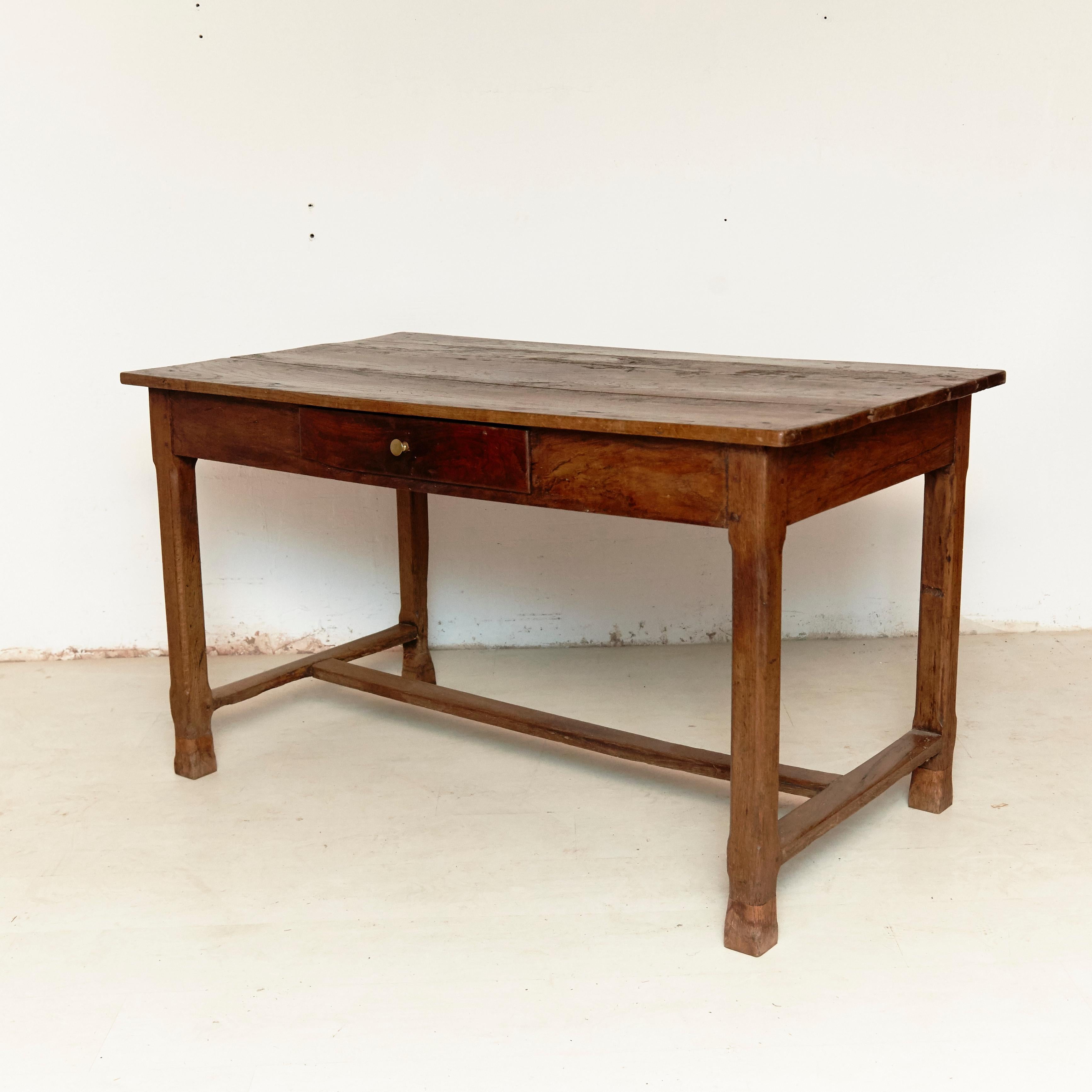 Wood Rustic 19th Century French Oak Table