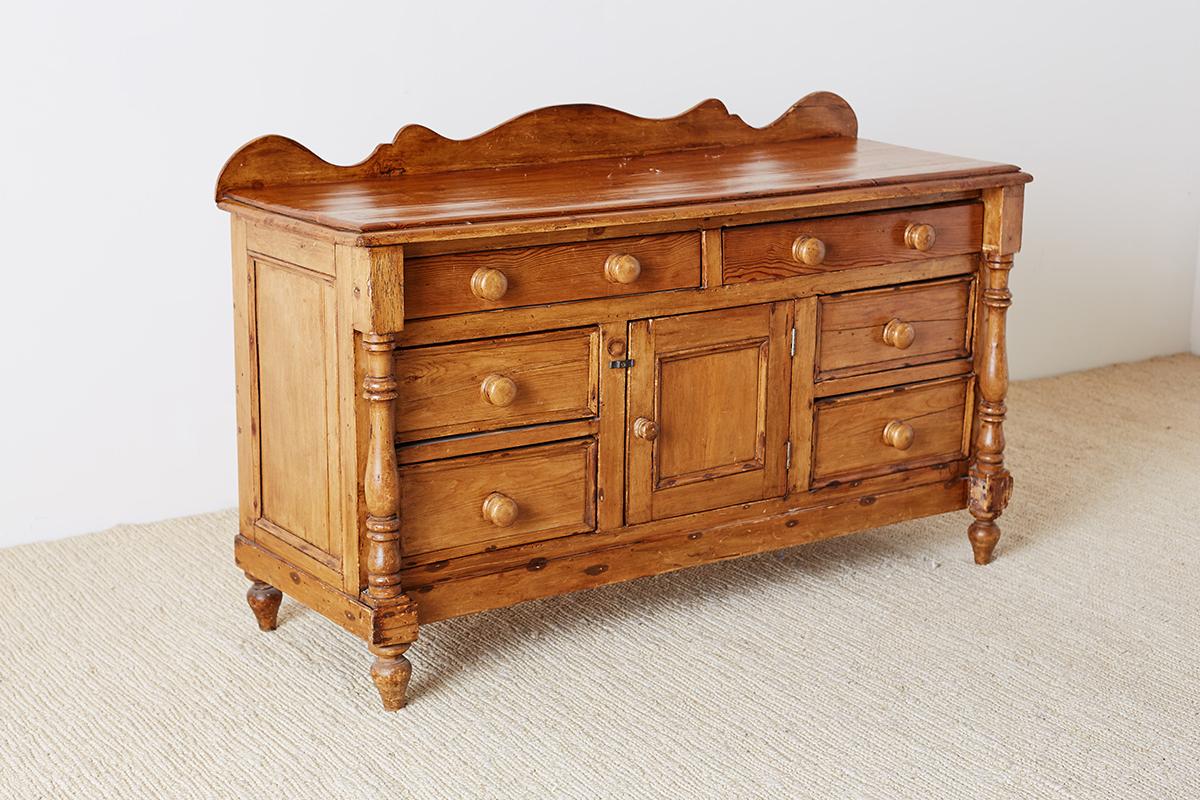 Rustic 19th Century French Provincial Pine Sideboard 12