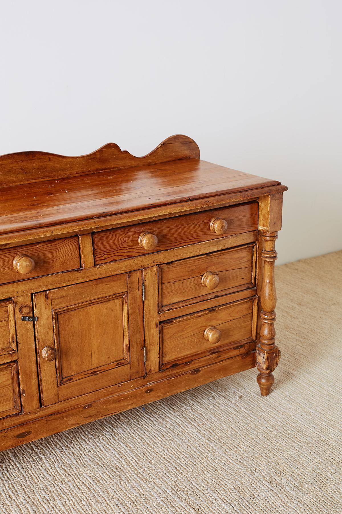 Country Rustic 19th Century French Provincial Pine Sideboard