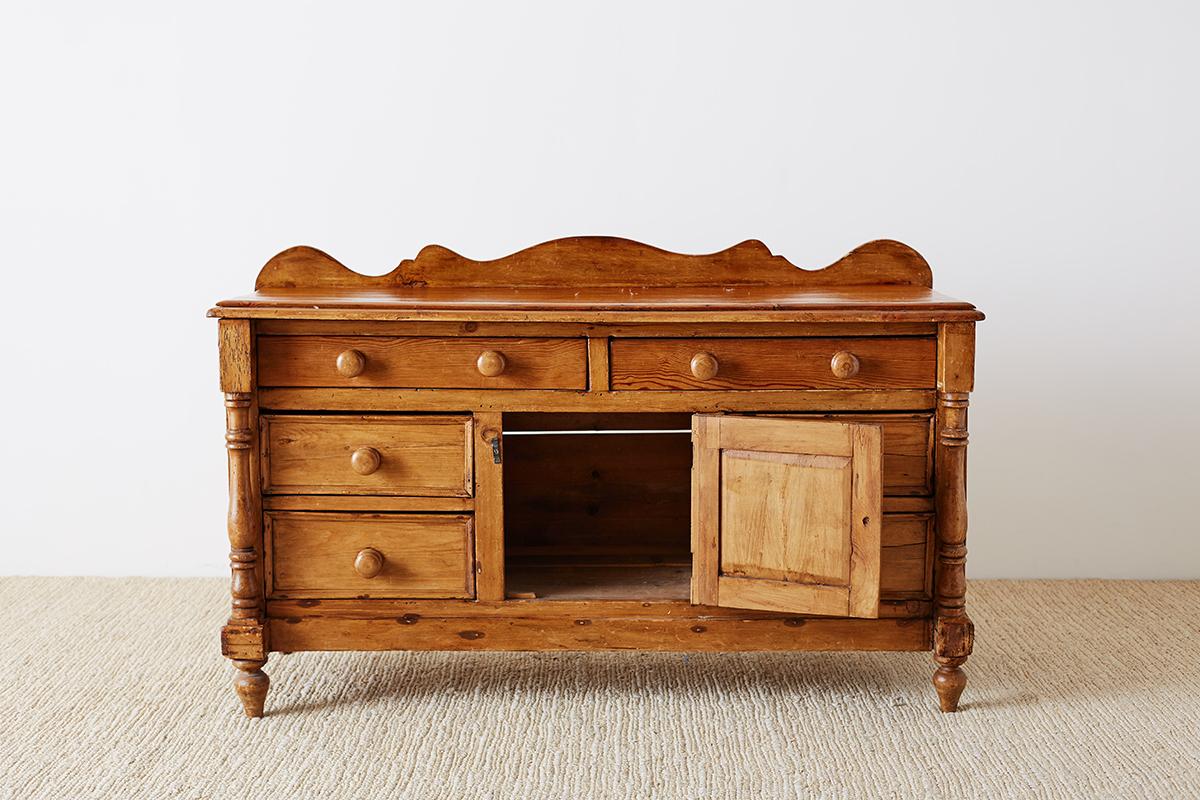 Rustic 19th Century French Provincial Pine Sideboard 3