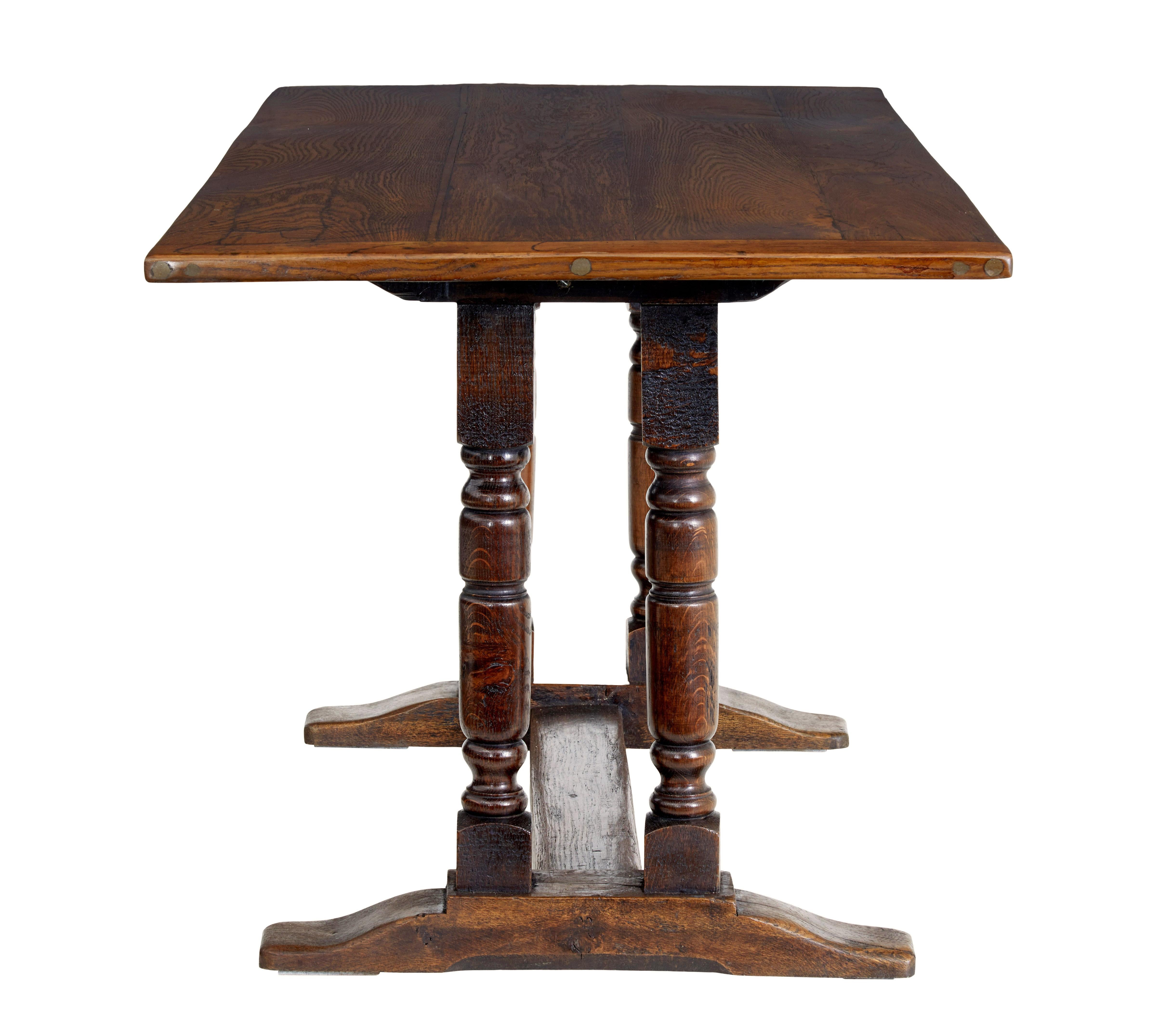 Hand-Crafted Rustic 19th Century oak dining table