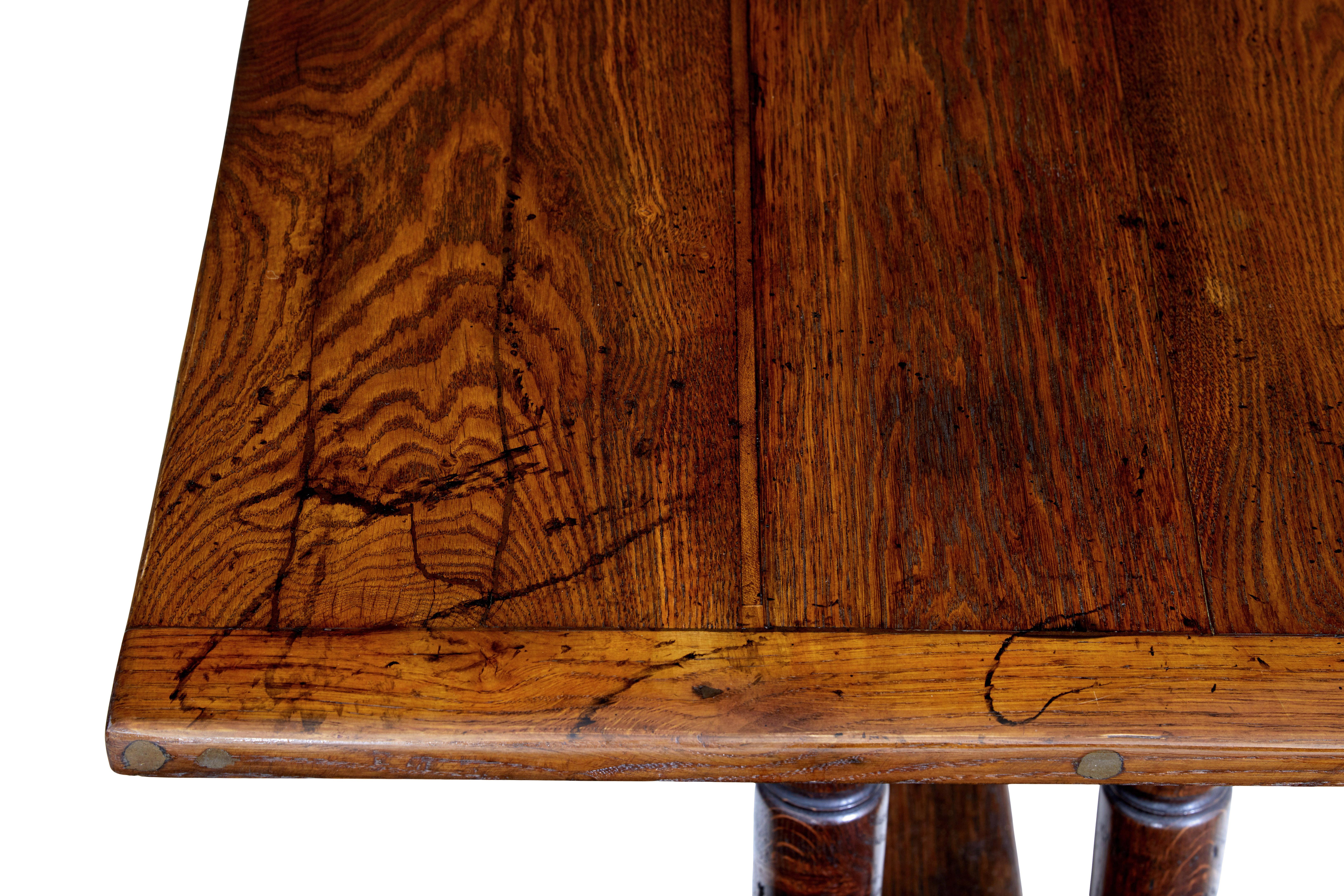 Rustic 19th Century oak dining table 2