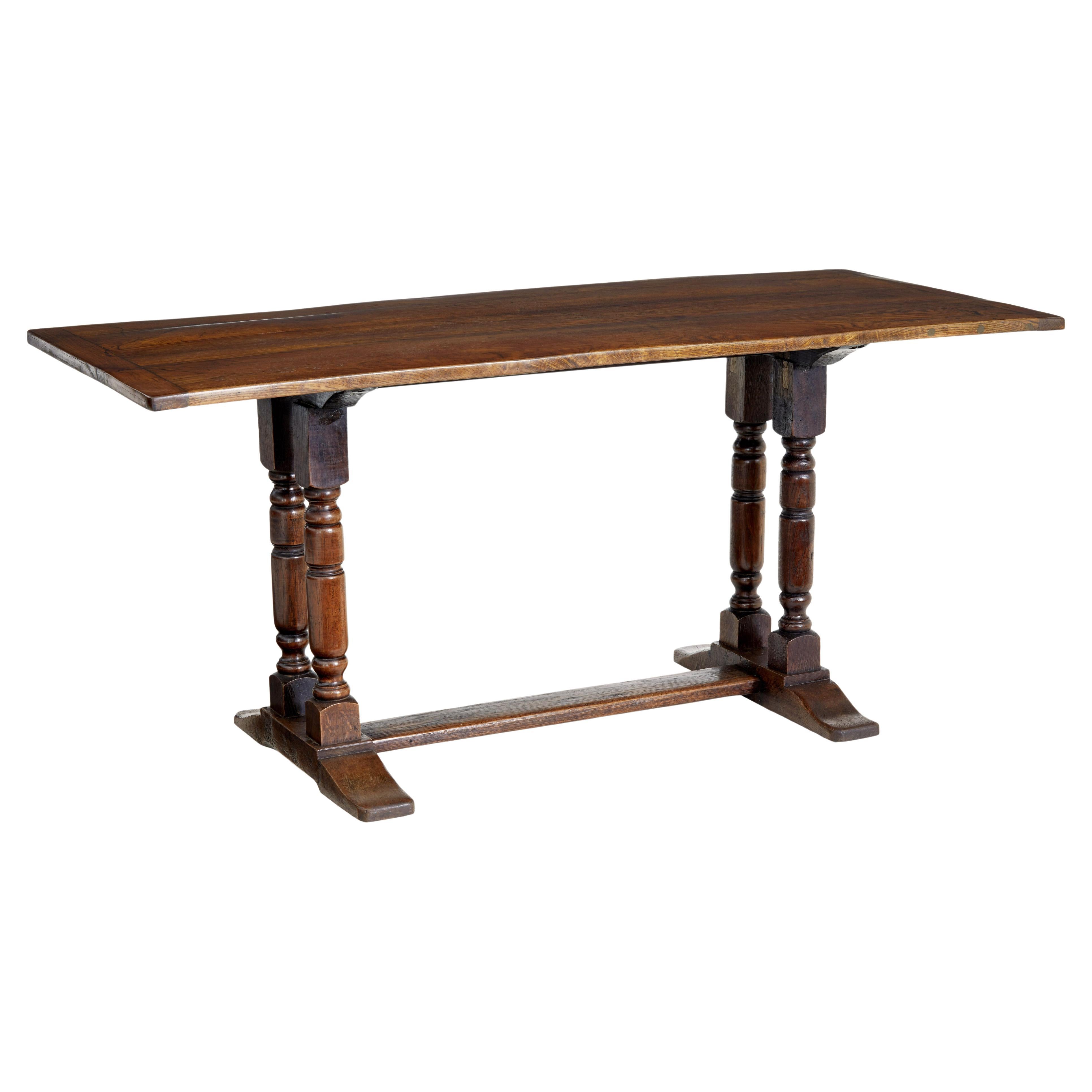Rustic 19th Century oak dining table