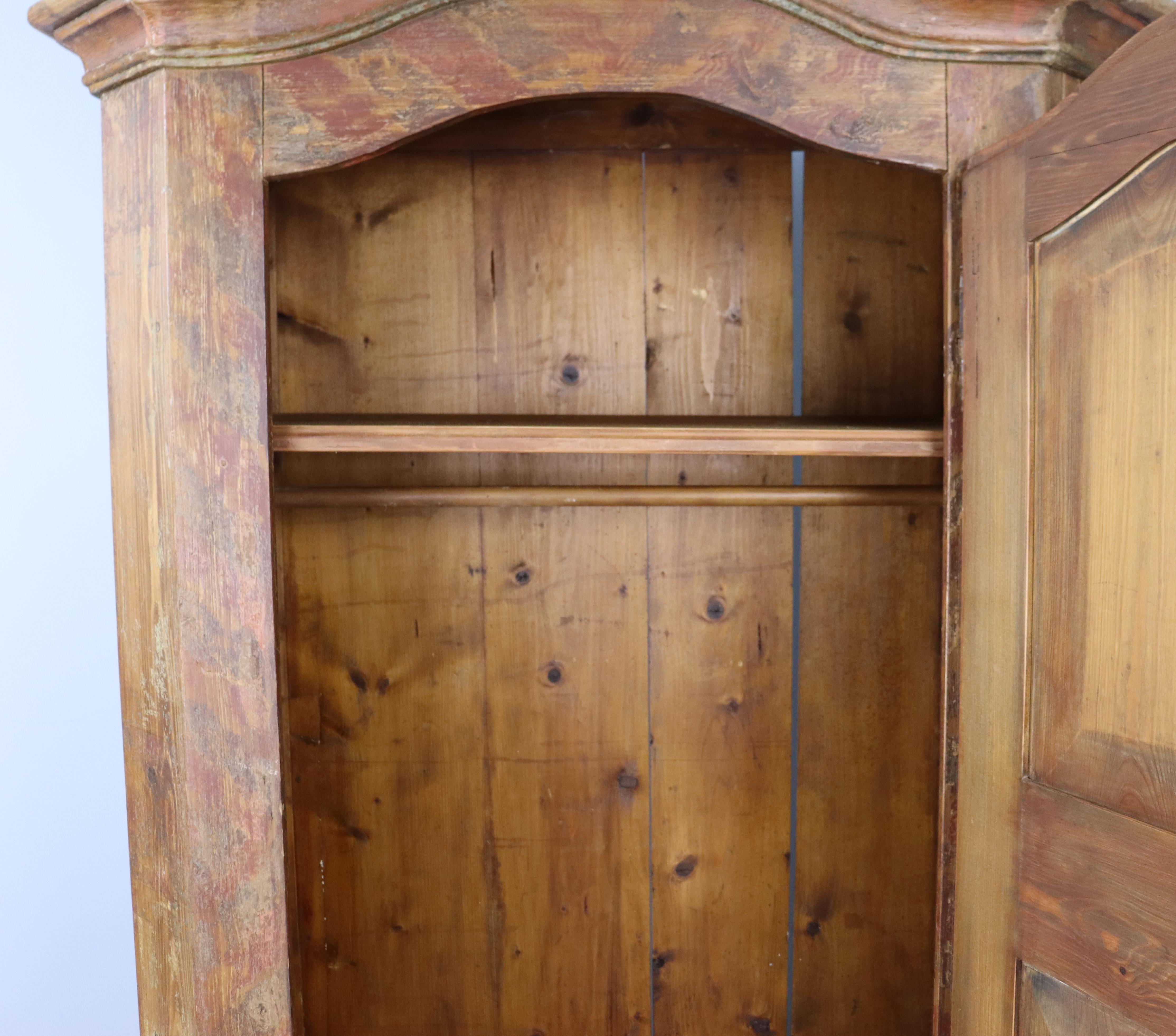 Rustic 19th Century Painted Armoire For Sale 8