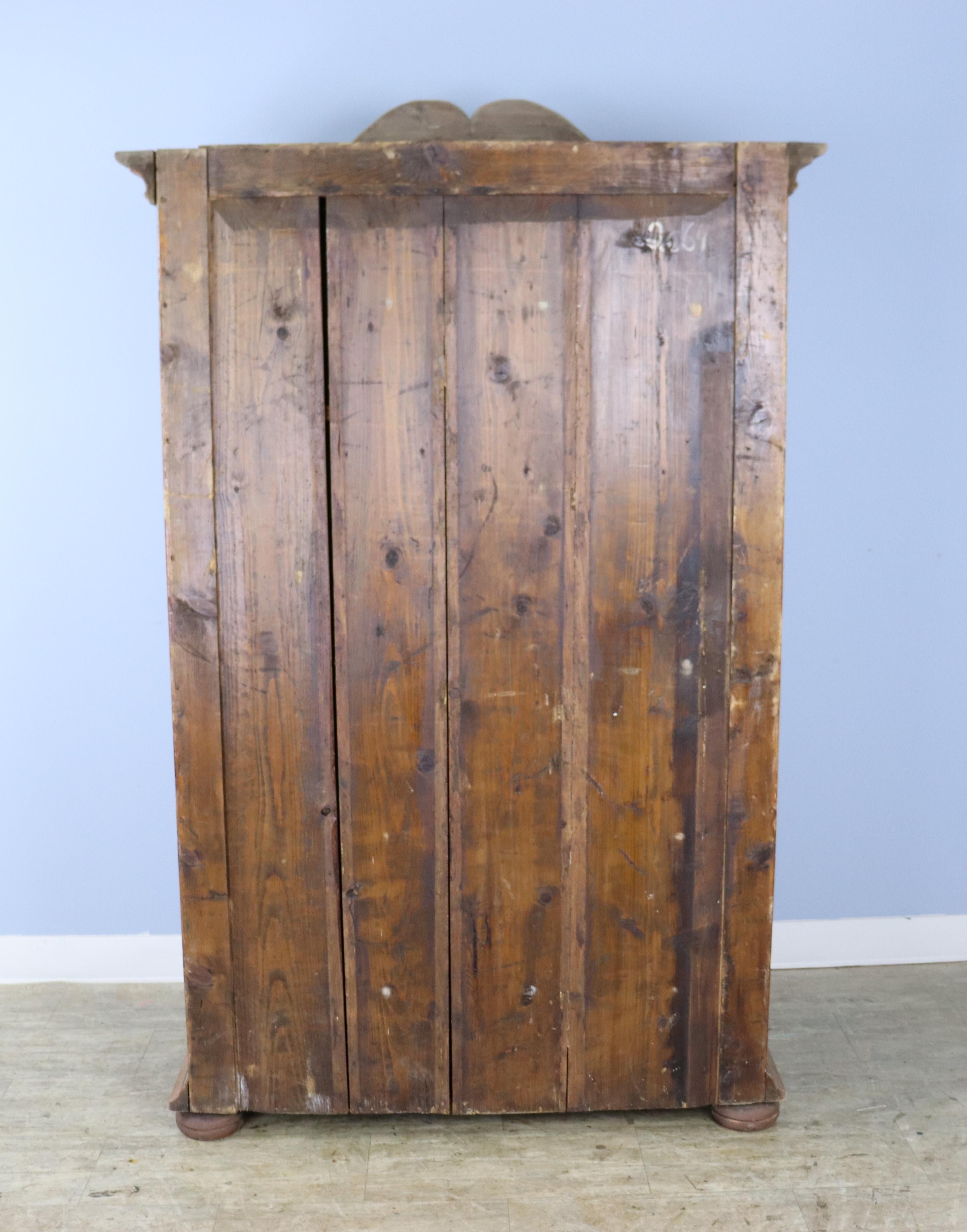 Rustic 19th Century Painted Armoire For Sale 9