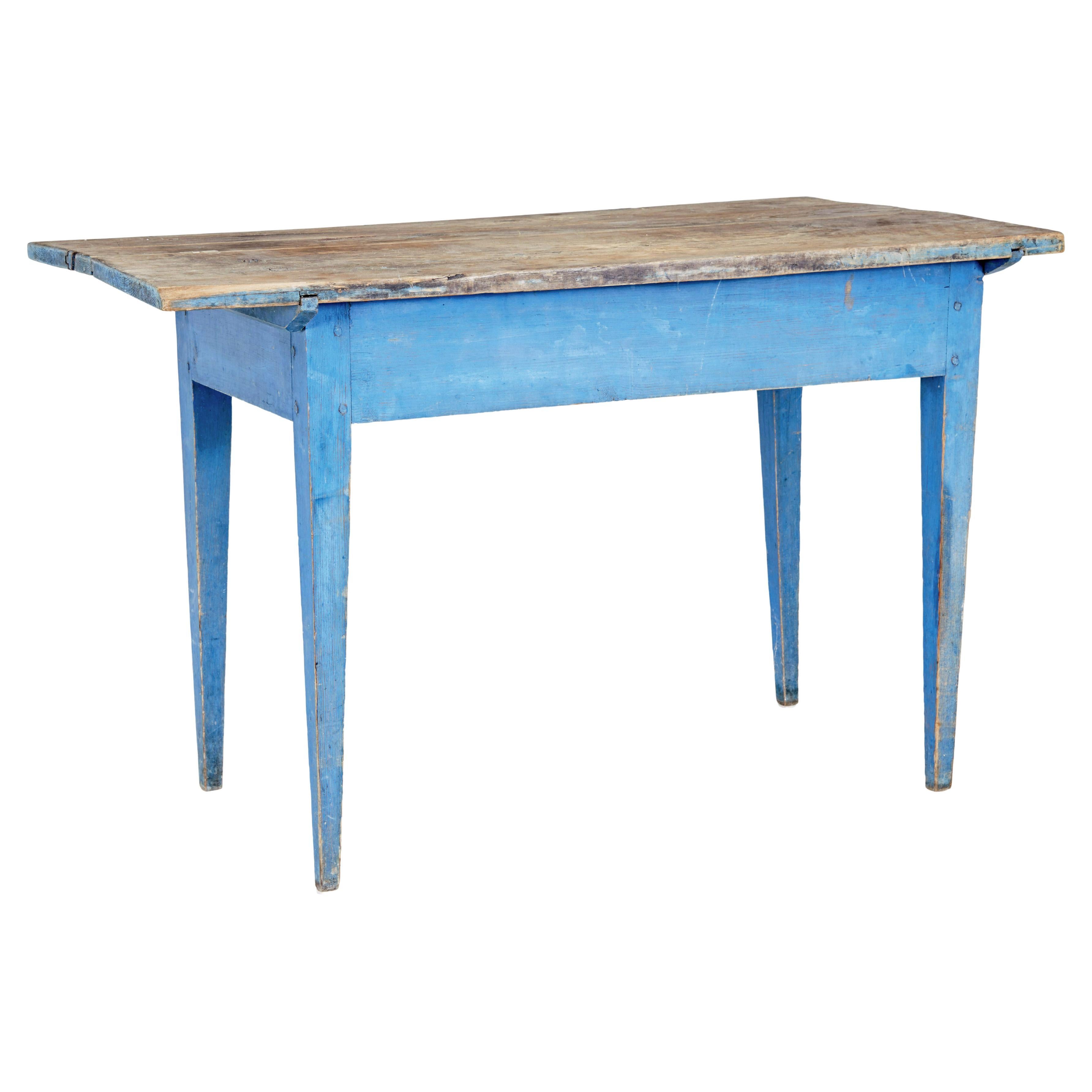 Rustic 19th century painted pine side table For Sale