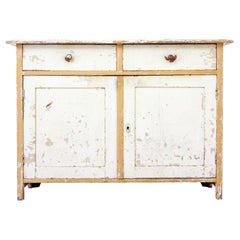 Rustic 19th century painted Swedish pine cupboard