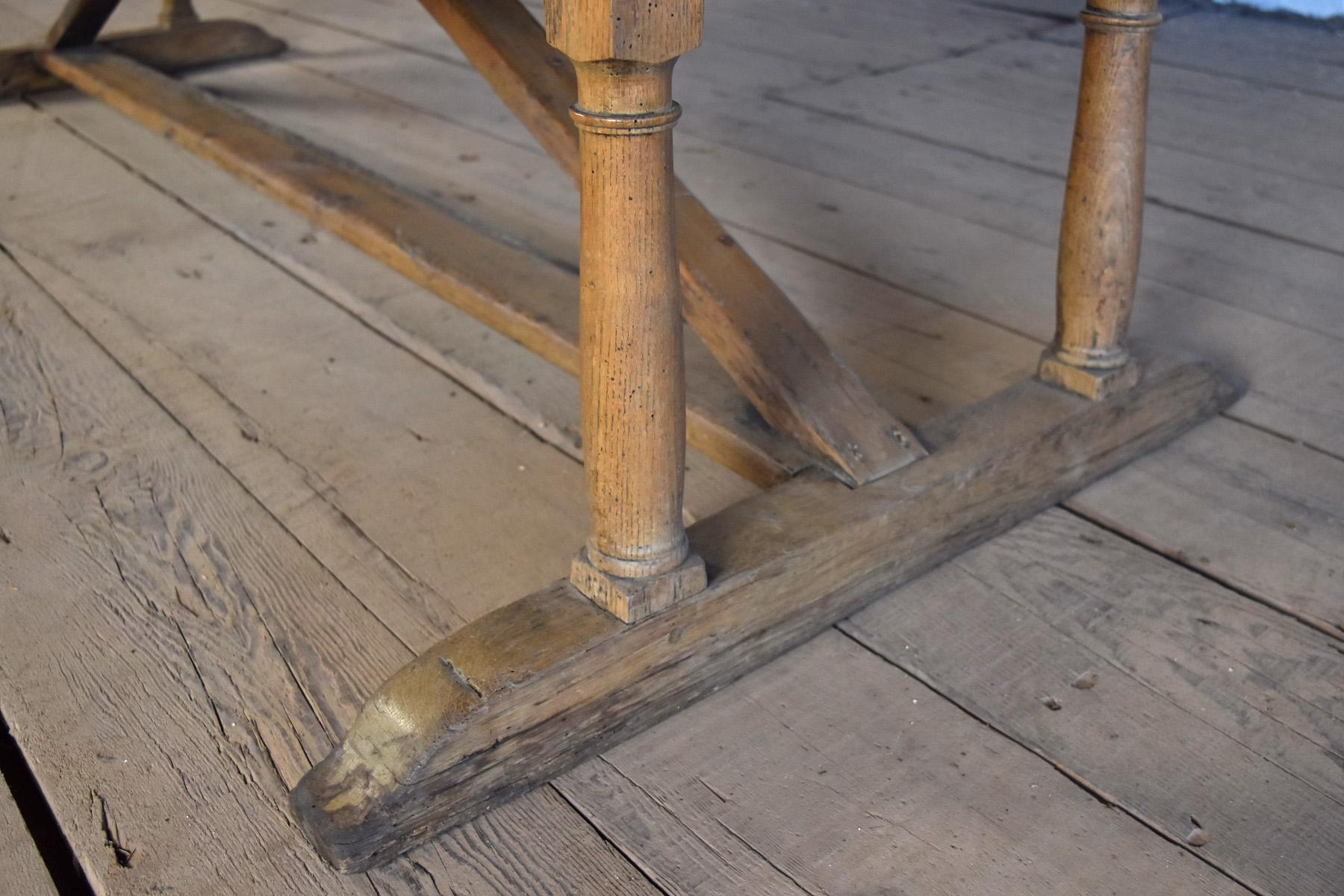 Rustic 19th century pine Settle-Table / Farmhouse Table 5