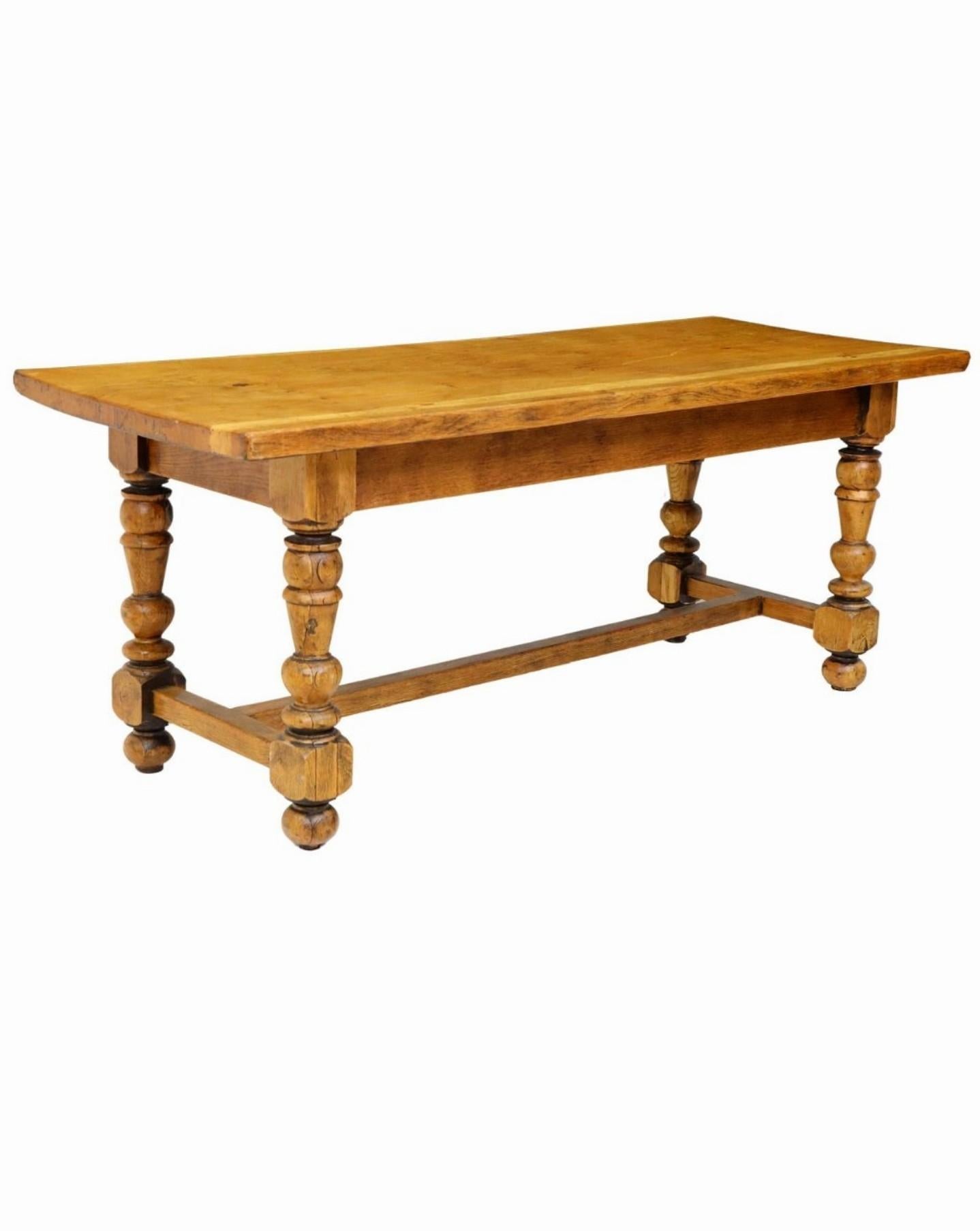 Hand-Carved Rustic 19th Century Provincial Farmhouse Work Table  For Sale
